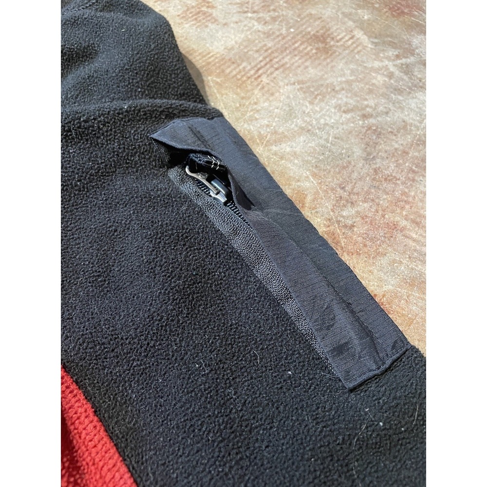 Vintage 90s GAP Fleece Black Red‎ Pullover Jacket Men's Sz L - Picture 4 of 10